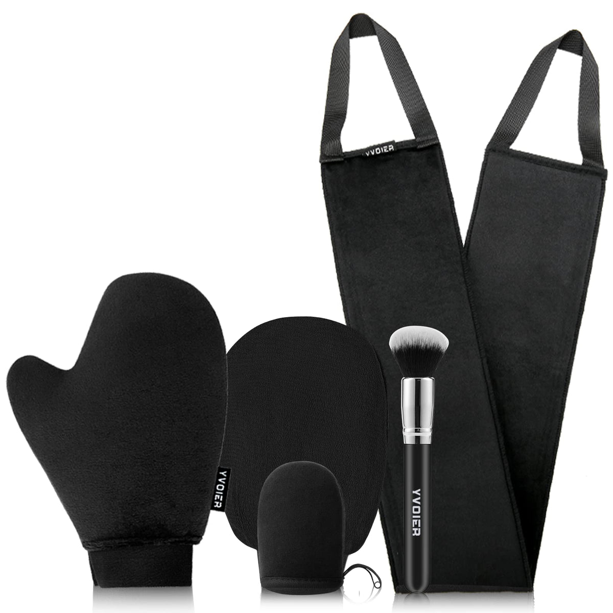 YVOIER Self Tanning Mitt Kit with all components displayed