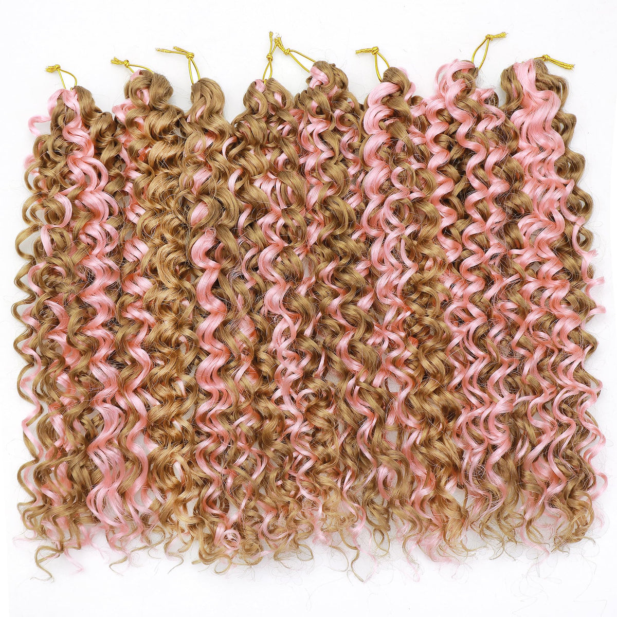 YXCHERISHAIR 18-inch Curly Crochet Hair P27/Pink packaging