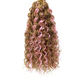 YXCHERISHAIR Curly Crochet Hair 12 Inch GoGo Curl close-up of texture