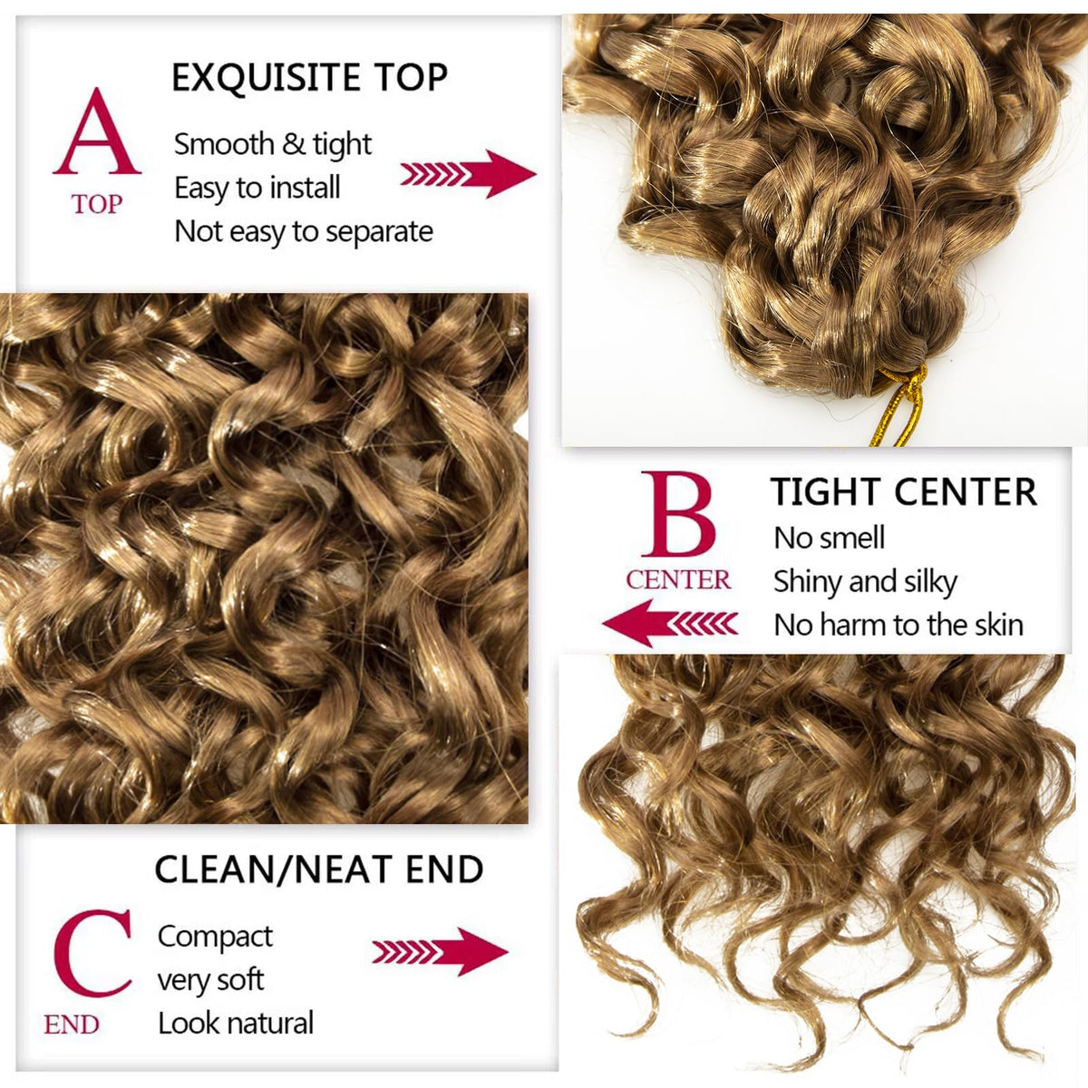 YXCHERISHAIR Curly Crochet Hair 12 Inch GoGo Curl in a styled look