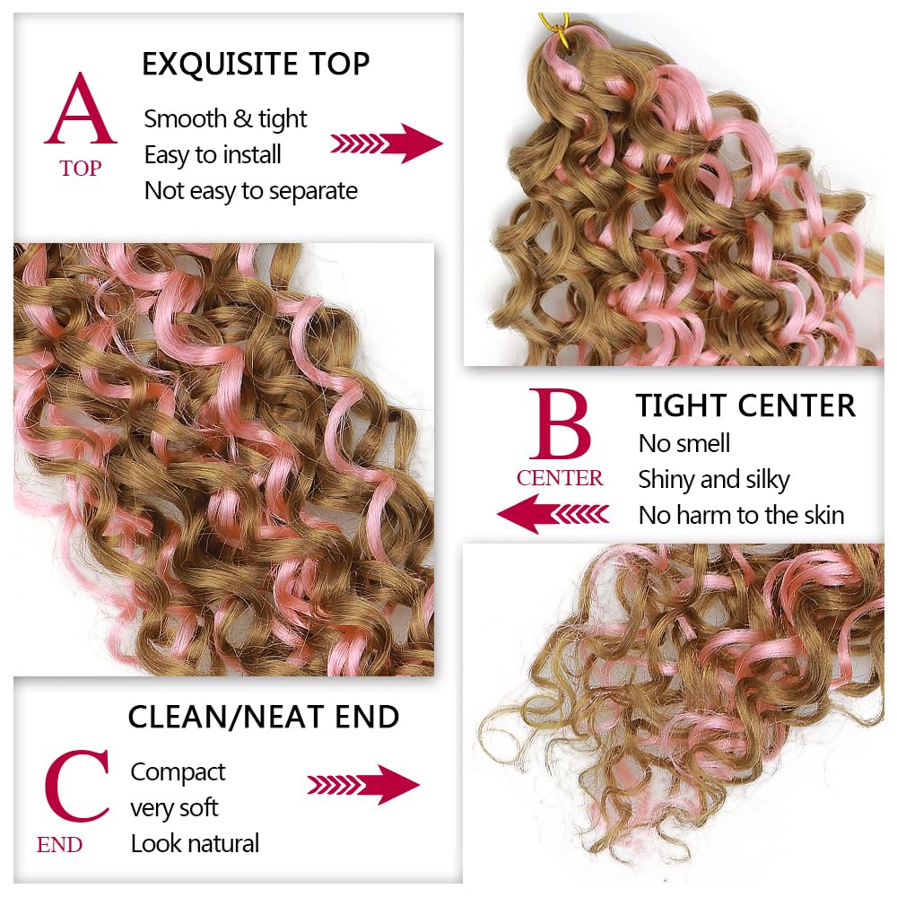 YXCHERISHAIR Curly Crochet Hair 12 Inch GoGo Curl styled look