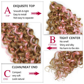 YXCHERISHAIR Curly Crochet Hair 12 Inch GoGo Curl styled look