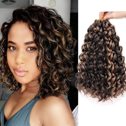 YXCHERISHAIR Curly Crochet Hair 12inch GoGo Curl front view