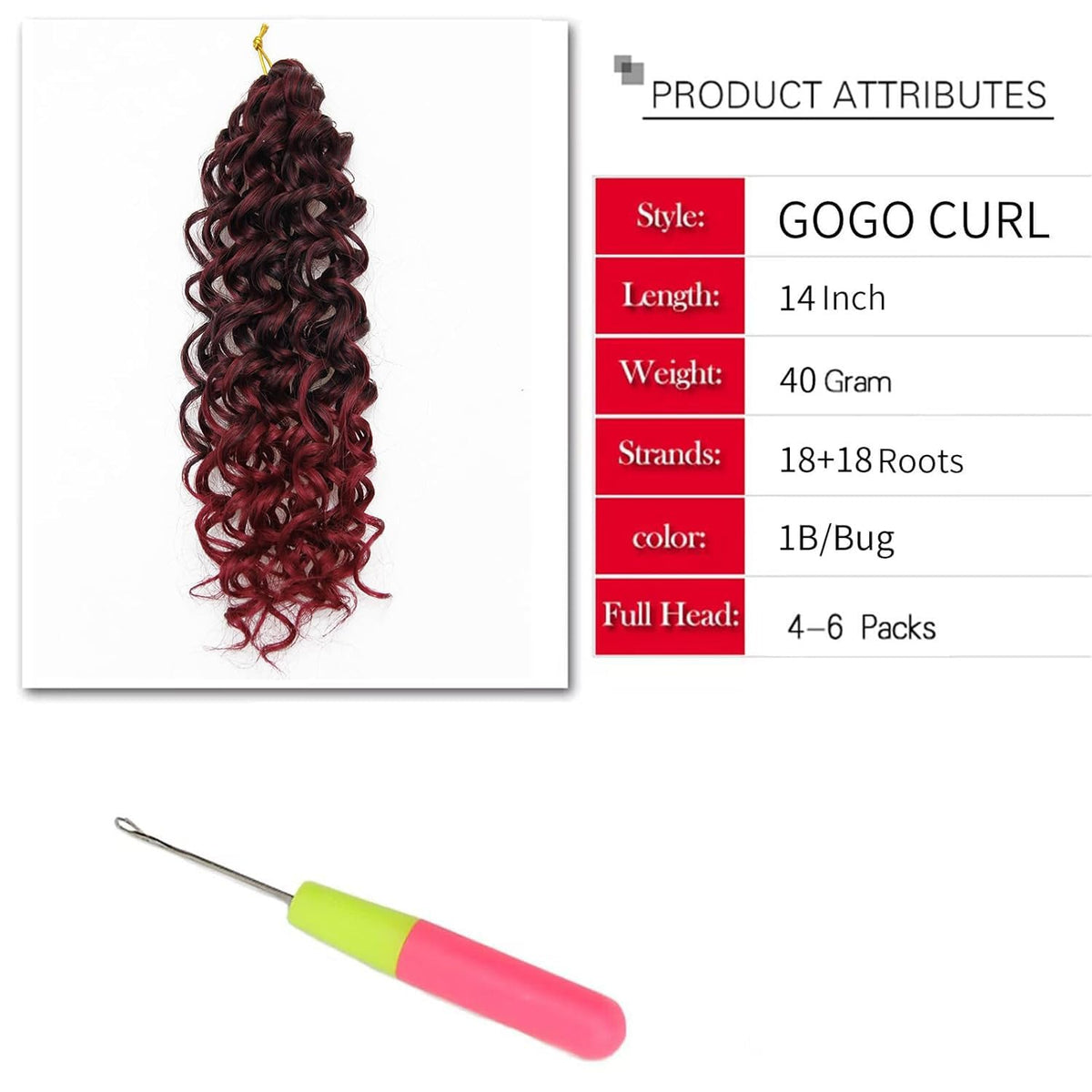 YXCHERISHAIR Curly Crochet Hair 14inch GoGo Curl close-up of curls