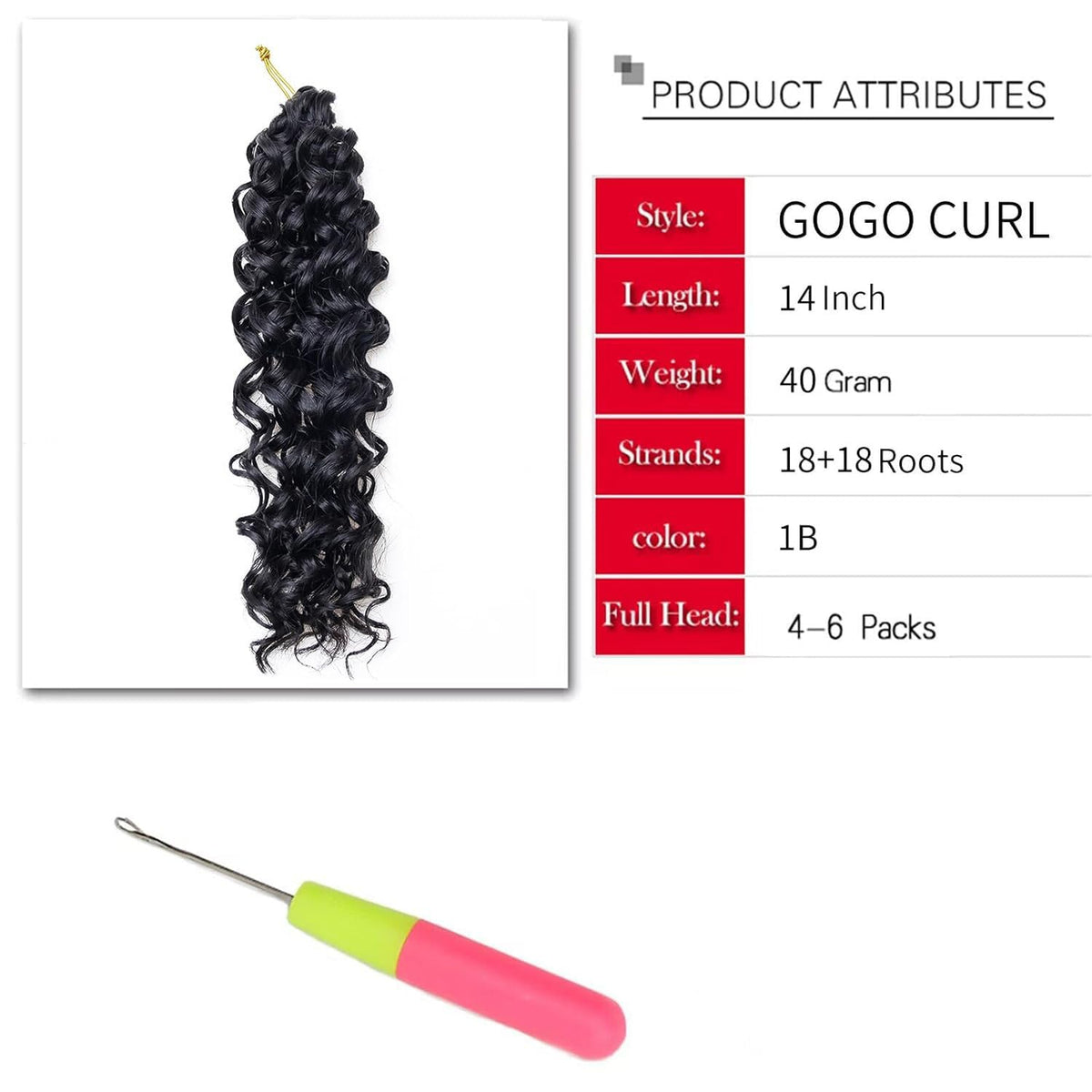 YXCHERISHAIR Curly Crochet Hair 14inch GoGo Curl close-up of curls