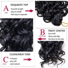 YXCHERISHAIR Curly Crochet Hair 14inch GoGo Curl styled on a mannequin