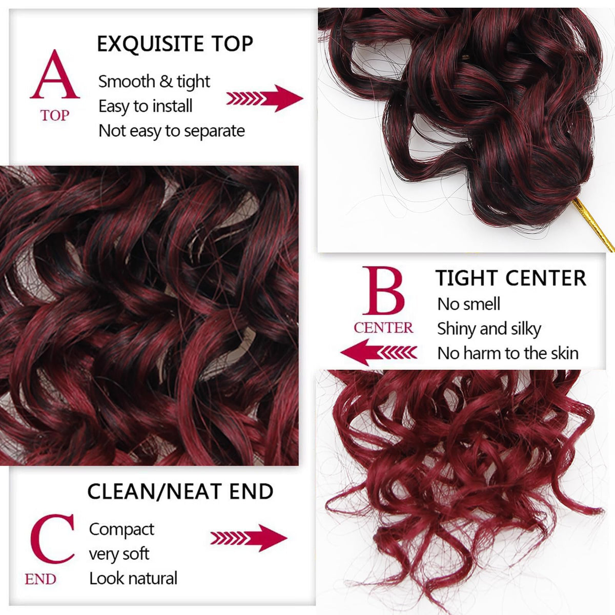 YXCHERISHAIR Curly Crochet Hair 14inch GoGo Curl styled on a mannequin