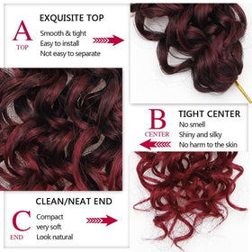 YXCHERISHAIR Curly Crochet Hair 14inch GoGo Curl styled on a mannequin