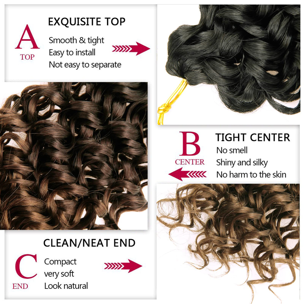 YXCHERISHAIR Curly Crochet Hair 14inch GoGo Curl styled on model