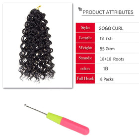 YXCHERISHAIR Curly Crochet Hair 18inch close-up of curls