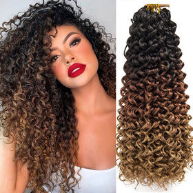 YXCHERISHAIR Curly Crochet Hair 18inch GoGo Curl front view