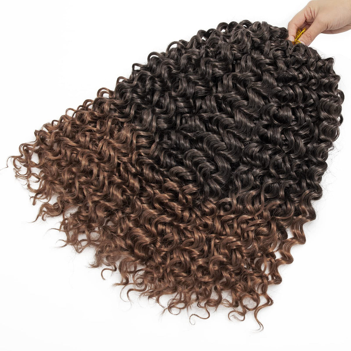 YXCHERISHAIR Curly Crochet Hair 1B/30 texture detail