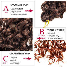 YXCHERISHAIR Curly Crochet Hair 8 Packs 1B/350 curls styled