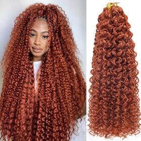 YXCHERISHAIR Curly Crochet Hair 8 Packs 24inch front view
