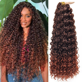 YXCHERISHAIR Curly Crochet Hair 8 Packs 24inch GoGo Curl 1B/350 front view