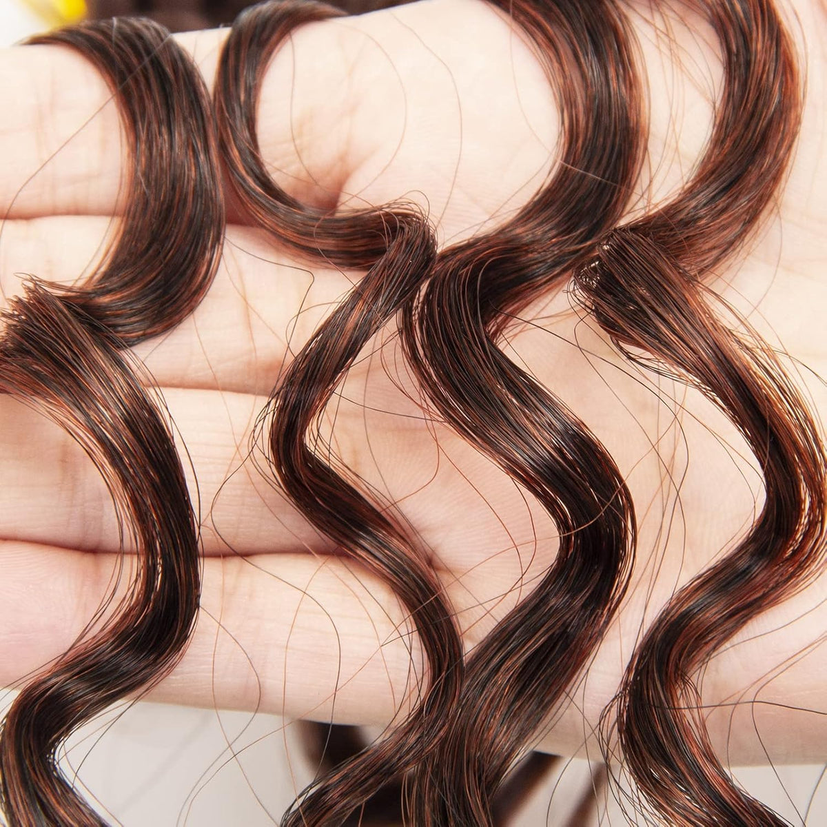 YXCHERISHAIR Curly Crochet Hair 8 Packs 24inch GoGo Curl on model