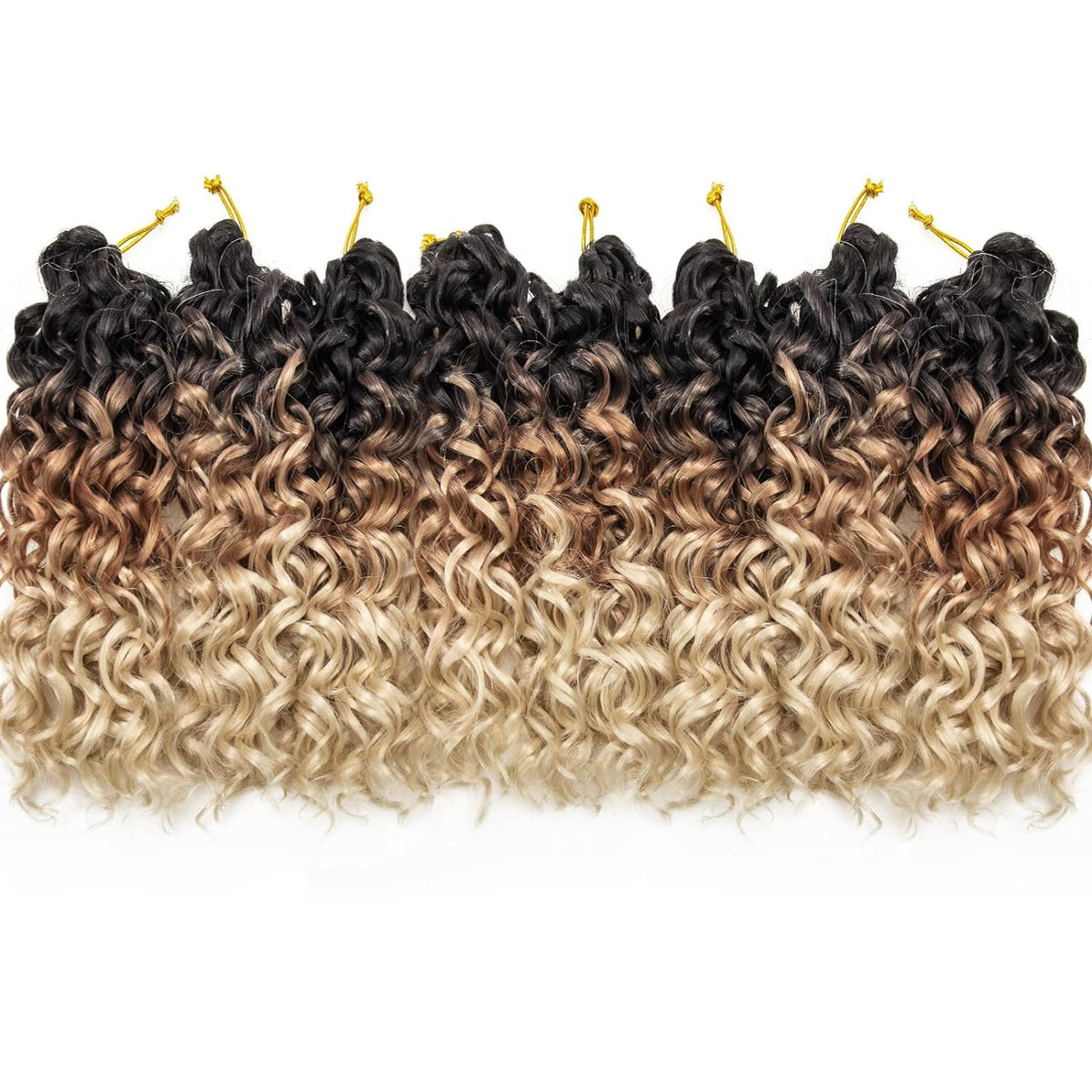 YXCHERISHAIR Curly Crochet Hair 8 packs display