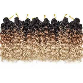 YXCHERISHAIR Curly Crochet Hair 8 packs display