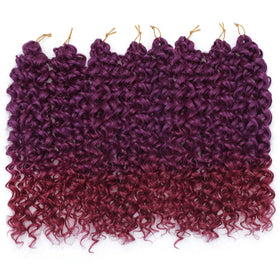 YXCHERISHAIR Curly Crochet Hair 8 Packs GoGo Curl 18 Inch close-up of curls