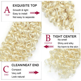 YXCHERISHAIR Curly Crochet Hair 8 Packs GoGo Curl 18inch 613# styled on model