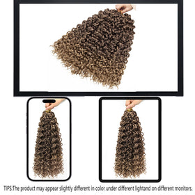 YXCHERISHAIR Curly Crochet Hair 8 Packs GoGo Curl 18inch lifestyle scene