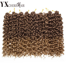YXCHERISHAIR Curly Crochet Hair 8 Packs GoGo Curl 18inch side view