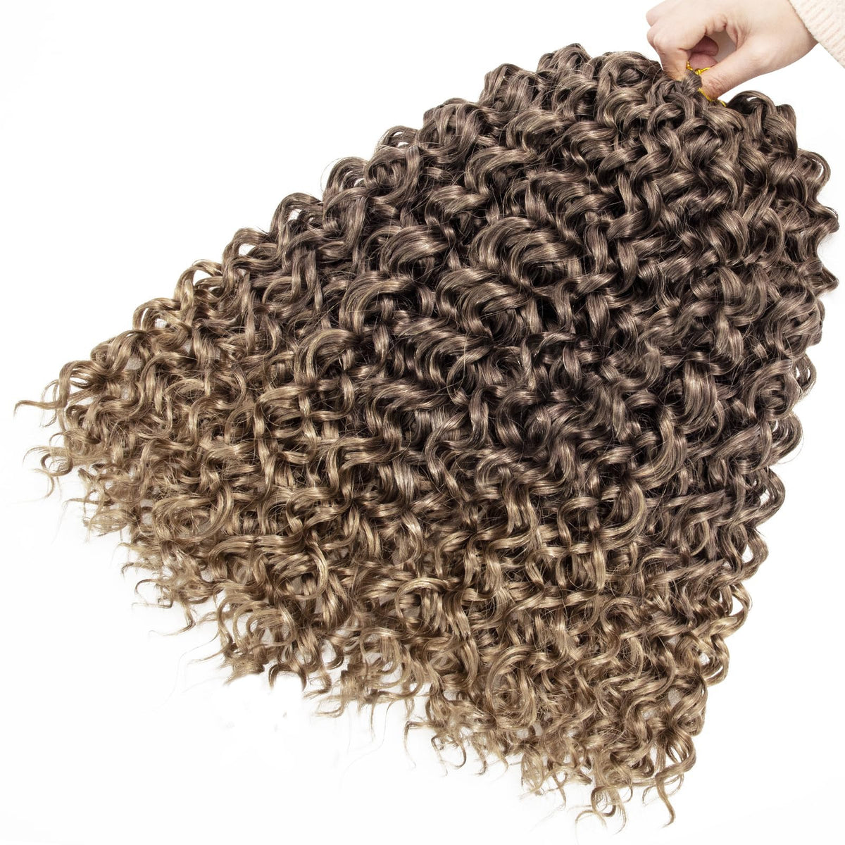 YXCHERISHAIR Curly Crochet Hair 8 Packs GoGo Curl 18inch styled on a mannequin