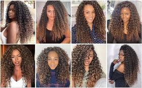YXCHERISHAIR Curly Crochet Hair 8 Packs GoGo Curl 1B/30 colour options