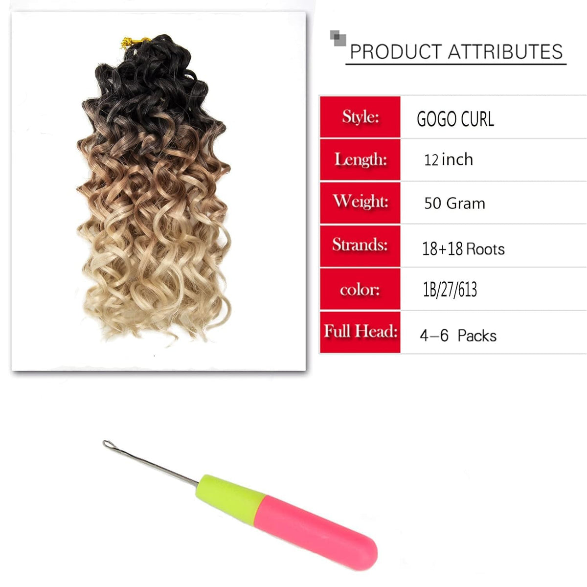 YXCHERISHAIR Curly Crochet Hair close-up of texture