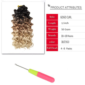 YXCHERISHAIR Curly Crochet Hair close-up of texture