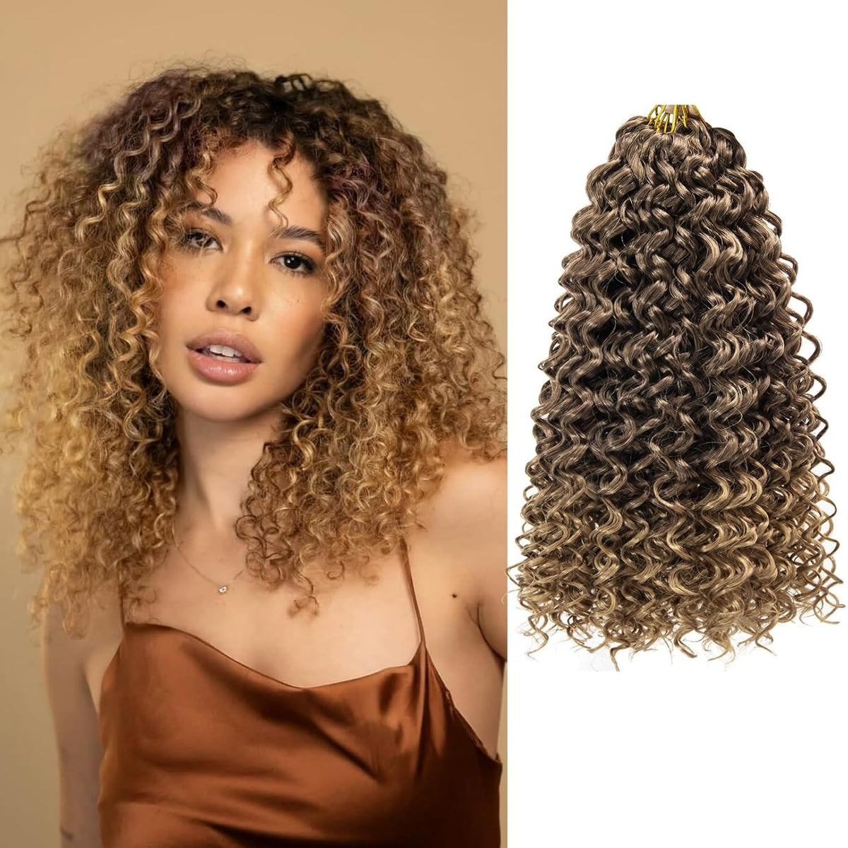 YXCHERISHAIR Curly Crochet Hair GoGo Curl 12inch front view