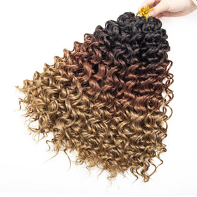 YXCHERISHAIR Curly Crochet Hair GoGo Curl 14 Inch back view