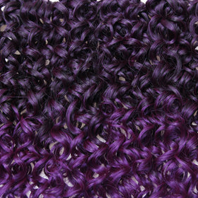 YXCHERISHAIR Curly Crochet Hair GoGo Curl 14 Inch Purple back view