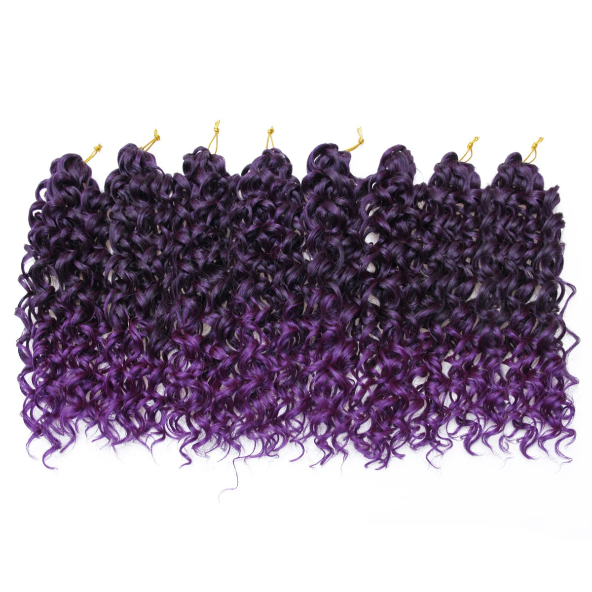YXCHERISHAIR Curly Crochet Hair GoGo Curl 14 Inch Purple close-up of texture