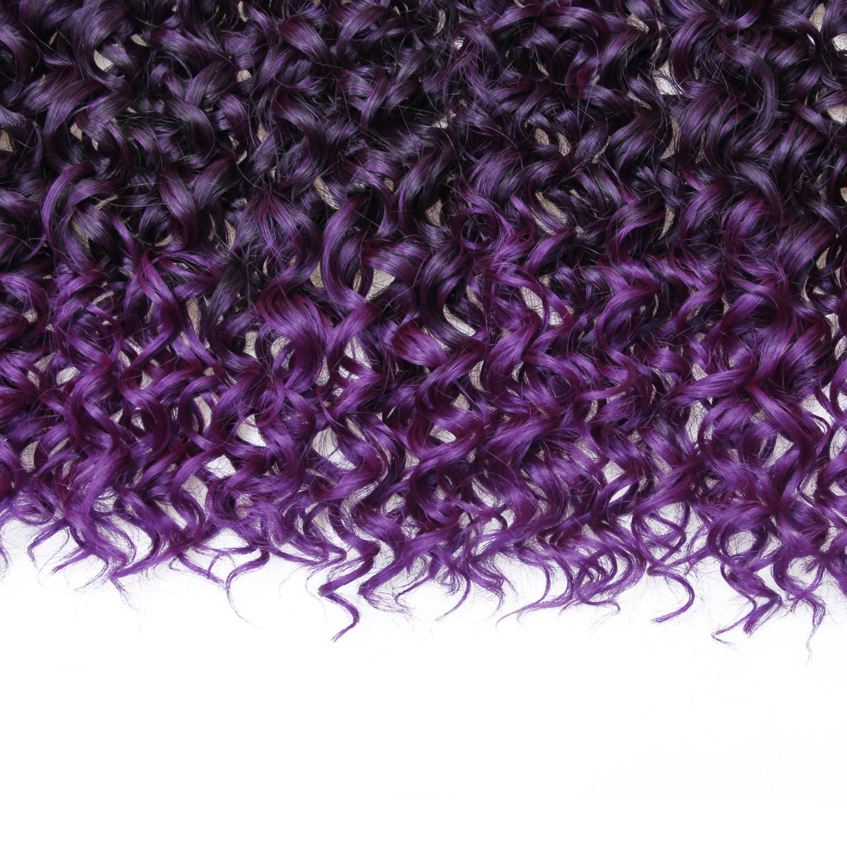 YXCHERISHAIR Curly Crochet Hair GoGo Curl 14 Inch Purple showing curl definition