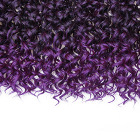 YXCHERISHAIR Curly Crochet Hair GoGo Curl 14 Inch Purple showing curl definition