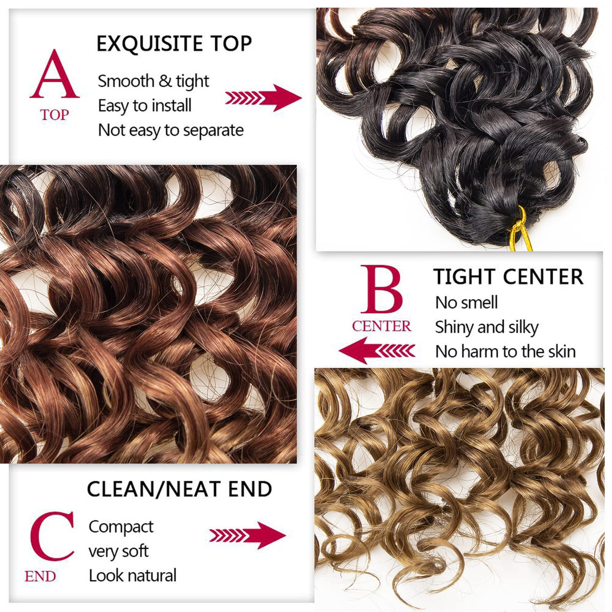 YXCHERISHAIR Curly Crochet Hair GoGo Curl 14 Inch styled on a model