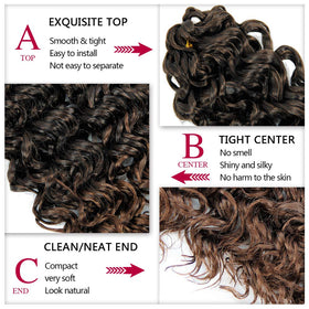 YXCHERISHAIR Curly Crochet Hair GoGo Curl 14inch styled on model