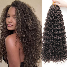 YXCHERISHAIR Curly Crochet Hair GoGo Curl 18 Inch front view