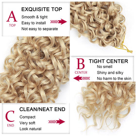 YXCHERISHAIR Curly Crochet Hair GoGo Curl 18 Inch styled on model