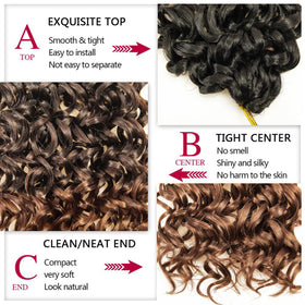 YXCHERISHAIR Curly Crochet Hair GoGo Curl 18inch close-up of curls