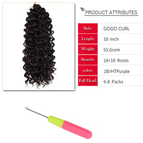 YXCHERISHAIR Curly Crochet Hair GoGo Curl 18inch different colour options