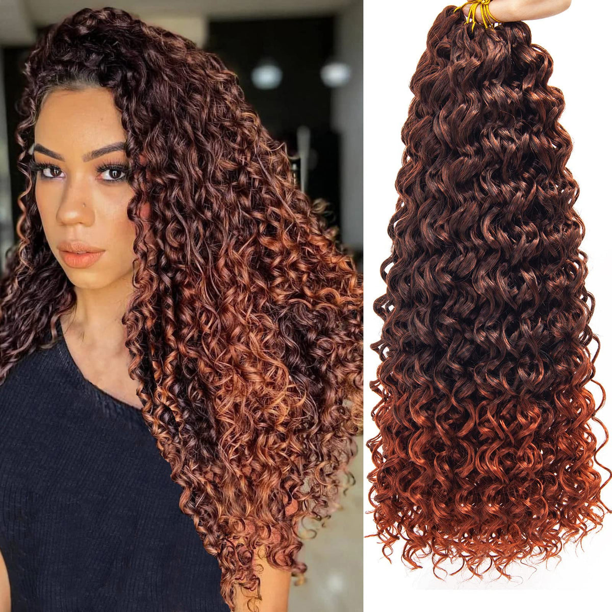 YXCHERISHAIR Curly Crochet Hair GoGo Curl 18inch front view