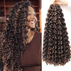 YXCHERISHAIR Curly Crochet Hair GoGo Curl 18inch front view
