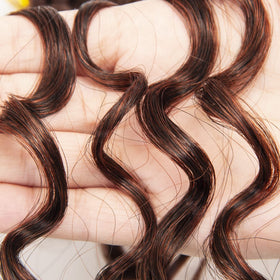 YXCHERISHAIR Curly Crochet Hair GoGo Curl 18inch on model