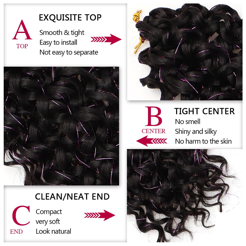 YXCHERISHAIR Curly Crochet Hair GoGo Curl 18inch styled look