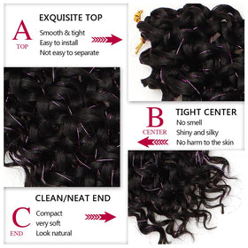 YXCHERISHAIR Curly Crochet Hair GoGo Curl 18inch styled look