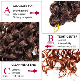 YXCHERISHAIR Curly Crochet Hair GoGo Curl 18inch styled look