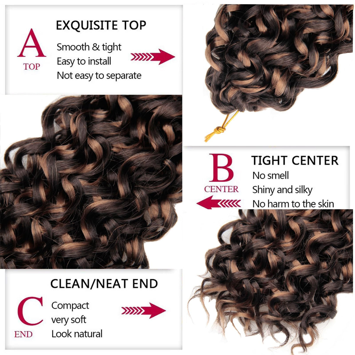 YXCHERISHAIR Curly Crochet Hair GoGo Curl 18inch styled on mannequin