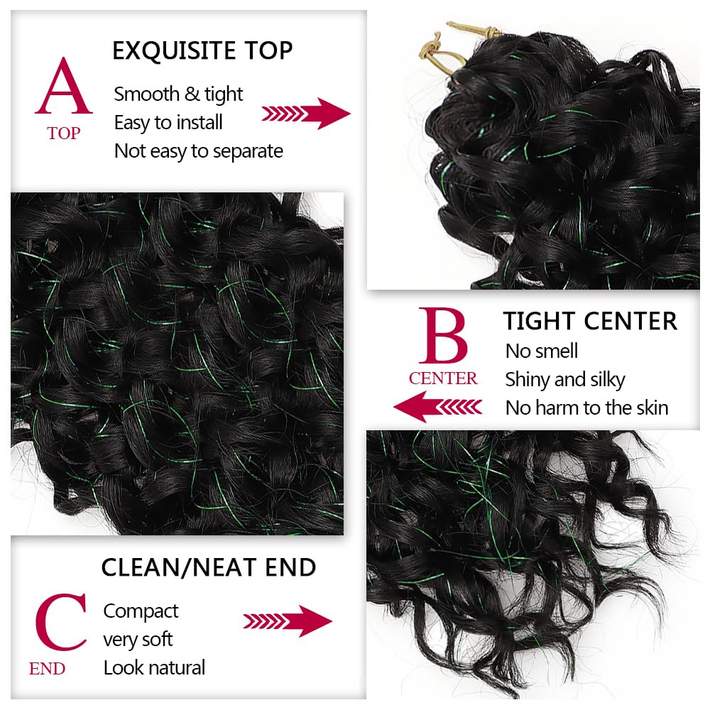 YXCHERISHAIR Curly Crochet Hair GoGo Curl 18inch styled on model
